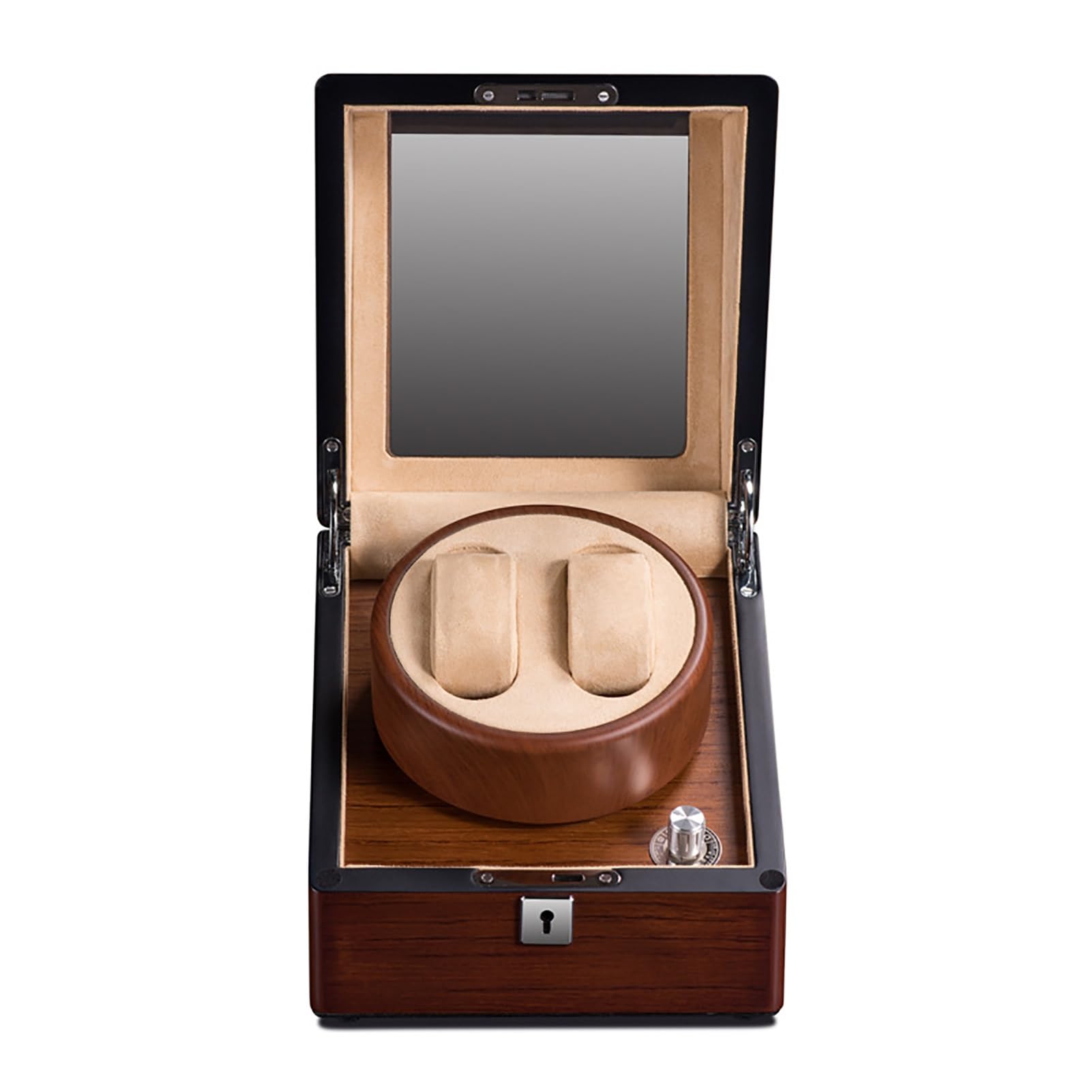 TC-009 Caja Rotatoria de dos relojes Tancy de madera