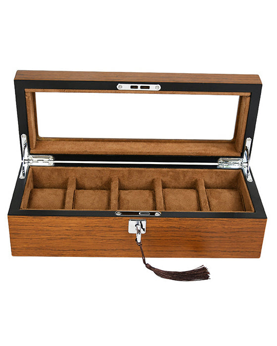 Caja Tancy para 5 Relojes TC-015 de Madera