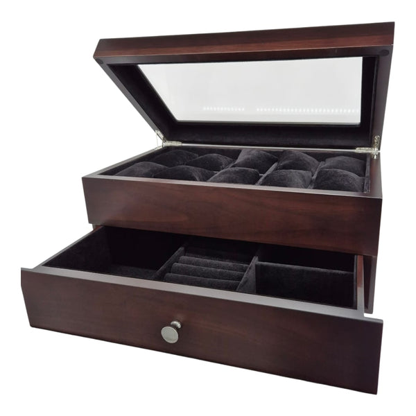 Caja de Almacenamiento Tancy TC-005 para 10 Relojes - Negro