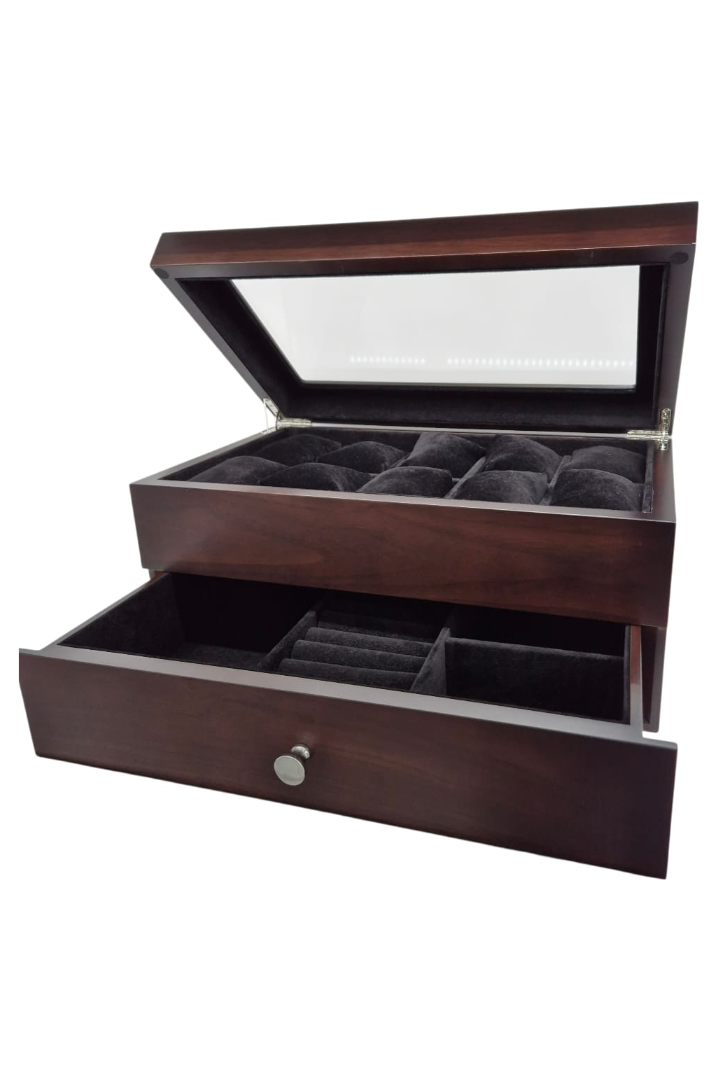 Caja de Almacenamiento Tancy TC-005 para 10 Relojes - Negro
