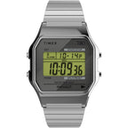 TW2R79100 Reloj Timex T80 Unisex Acero Inoxidable Plateado