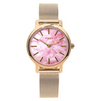 TW2T81000 Reloj Timex Q Timex Mujer Malla Acero Dorado Esfera Rosa