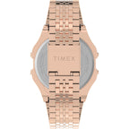 TW2U93600 Reloj Timex T80 Unisex Acero Oro Rosa Azul Verdoso