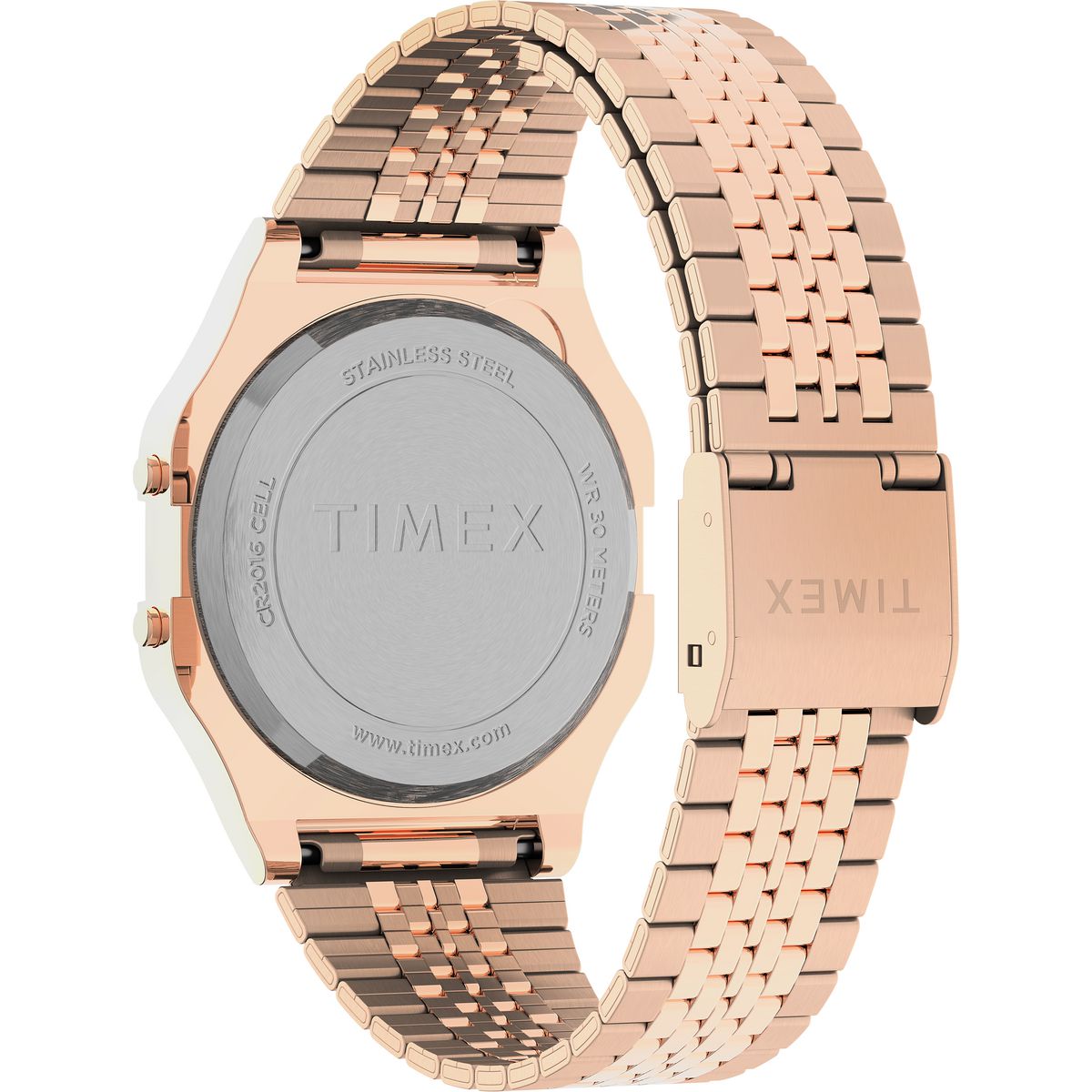 TW2U93600 Reloj Timex T80 Unisex Acero Oro Rosa Azul Verdoso
