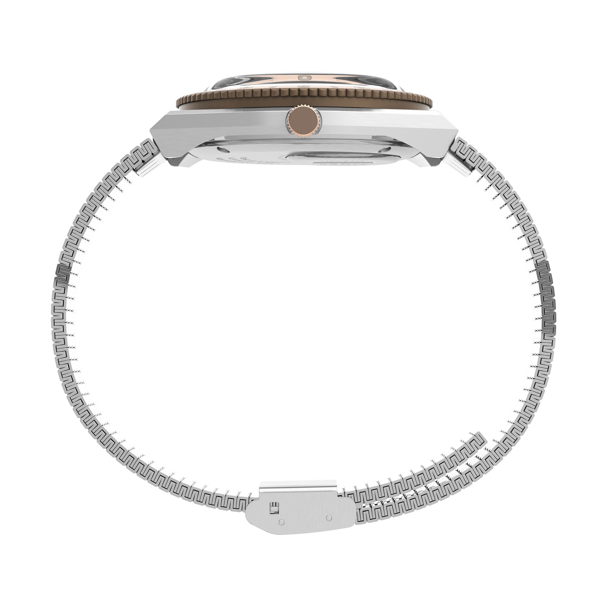TW2U95600 Reloj Timex Q Timex Q Mujer Acero Plata Bisel Oro Rosa