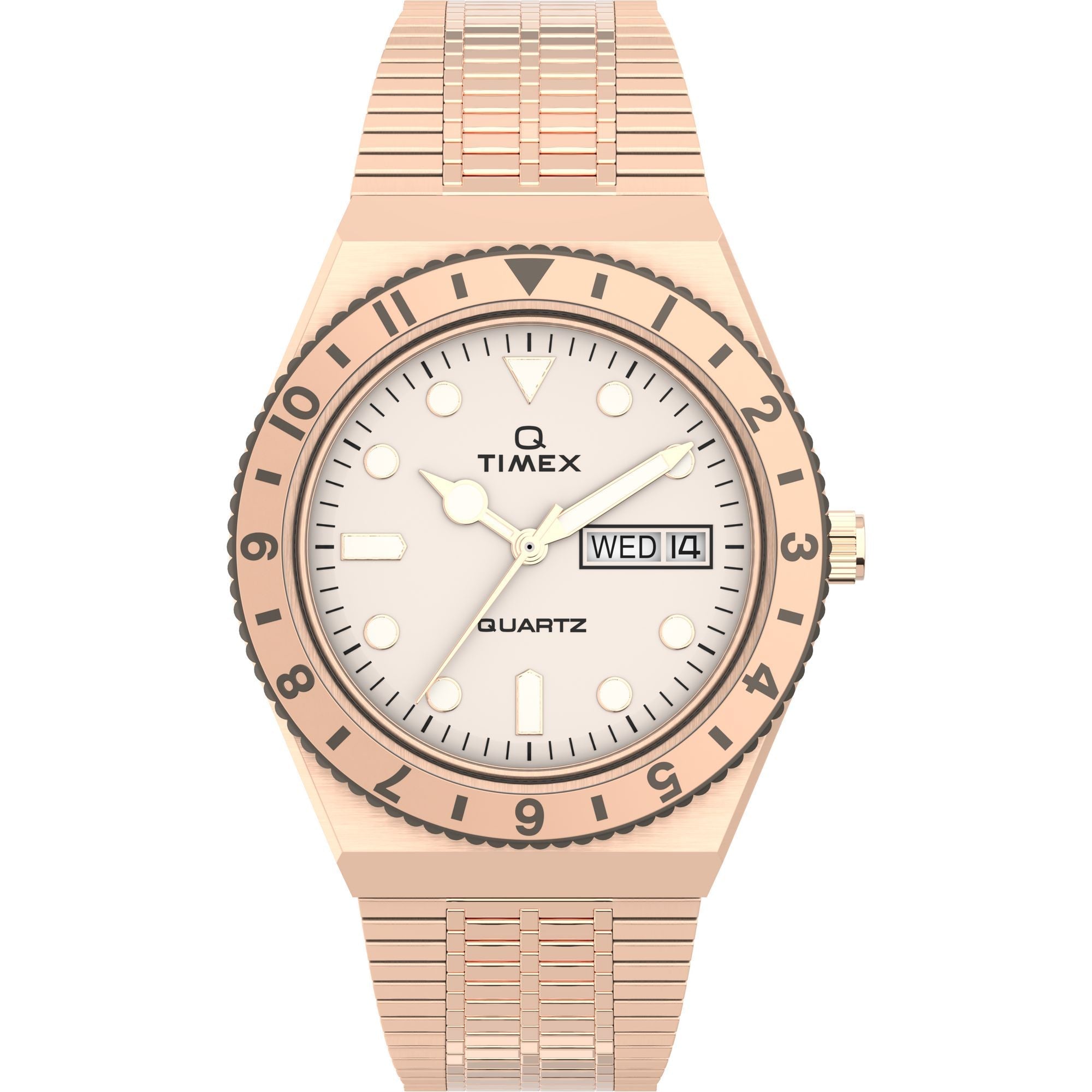 TW2U95700 Reloj Timex Q Timex Q Mujer Correa Acero Dorado Rosa