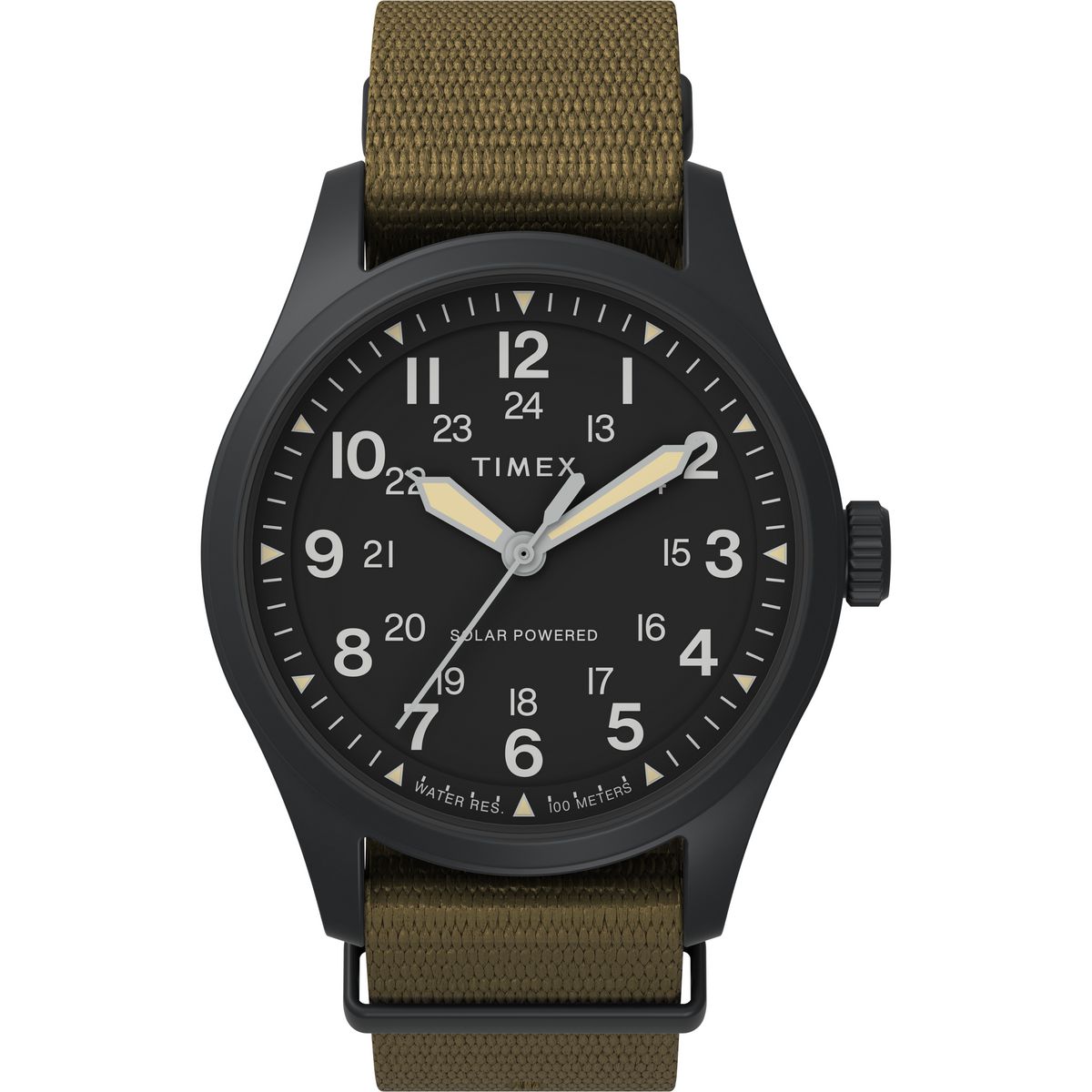 TW2V00400 Reloj Timex Field Post Solar de hombre correa de metal - Tela Verde