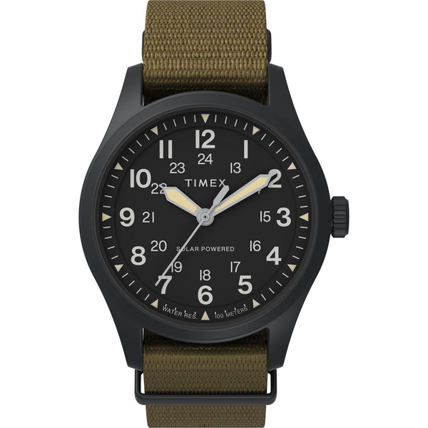 TW2V00400 Reloj Timex Field Post Solar de hombre correa de metal - Tela Verde