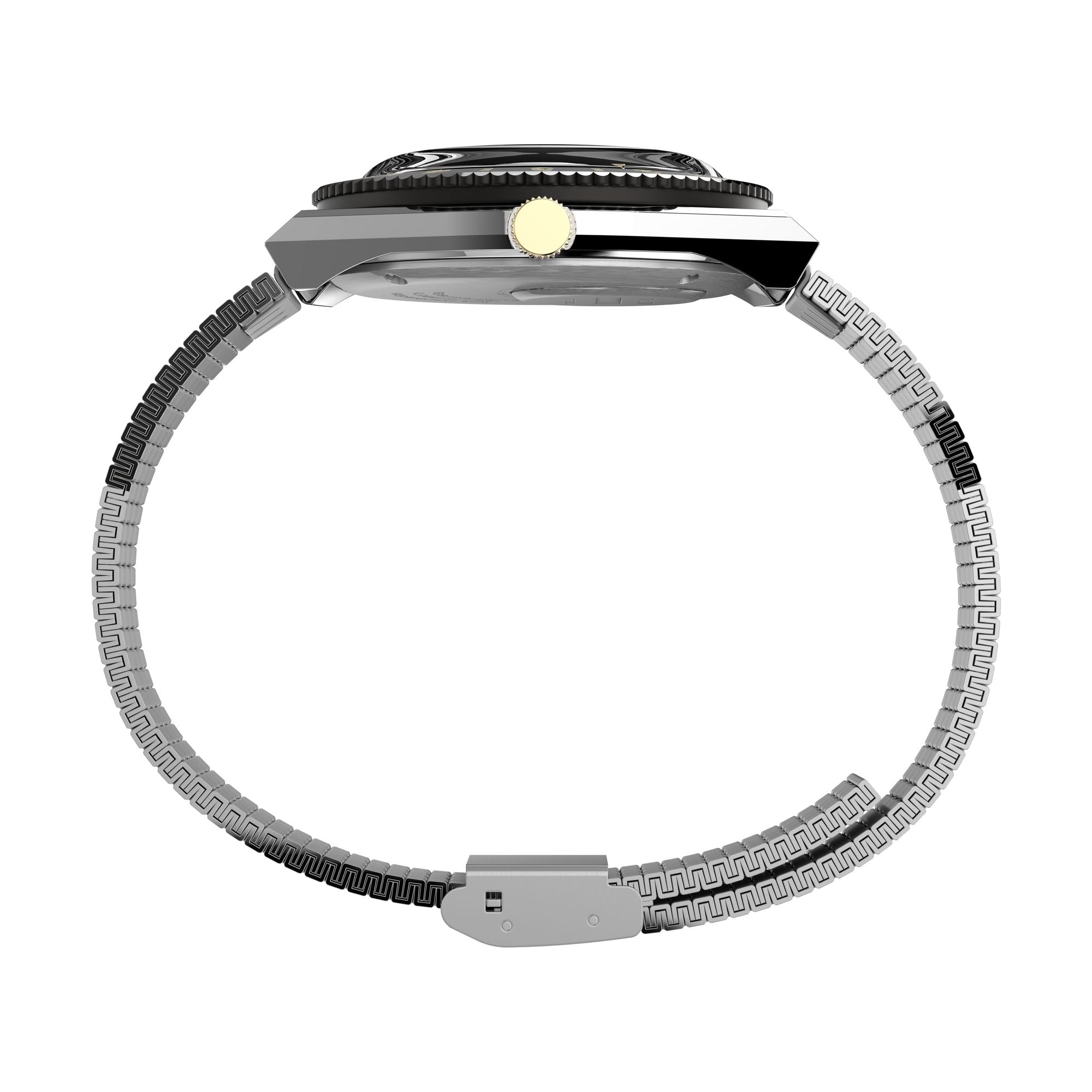 TW2V18500 Reloj Timex Q Reissue Hombre Metal Bicolor Negro
