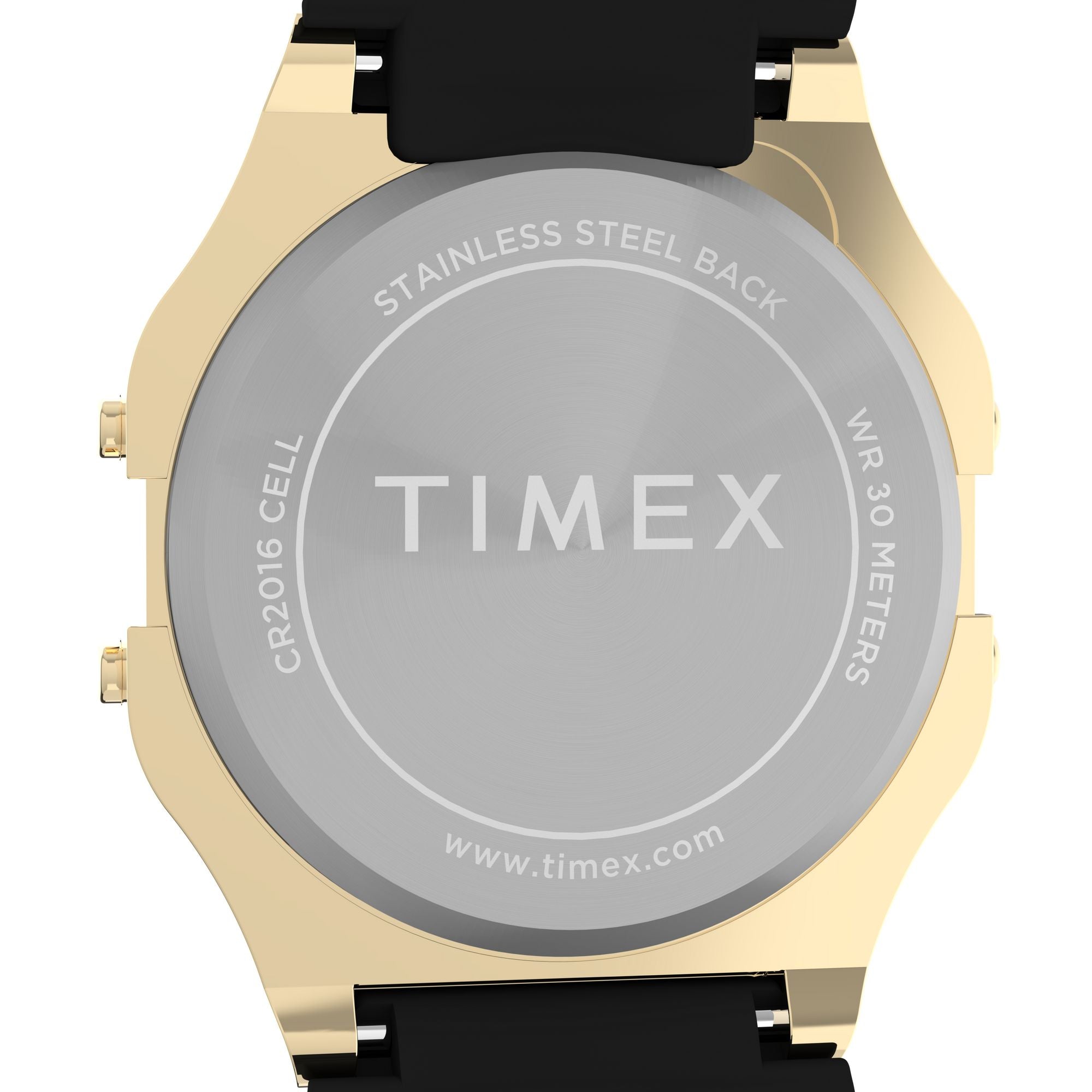 TW2V41000 Reloj Timex T80 Unisex Caja Dorada Correa Resina