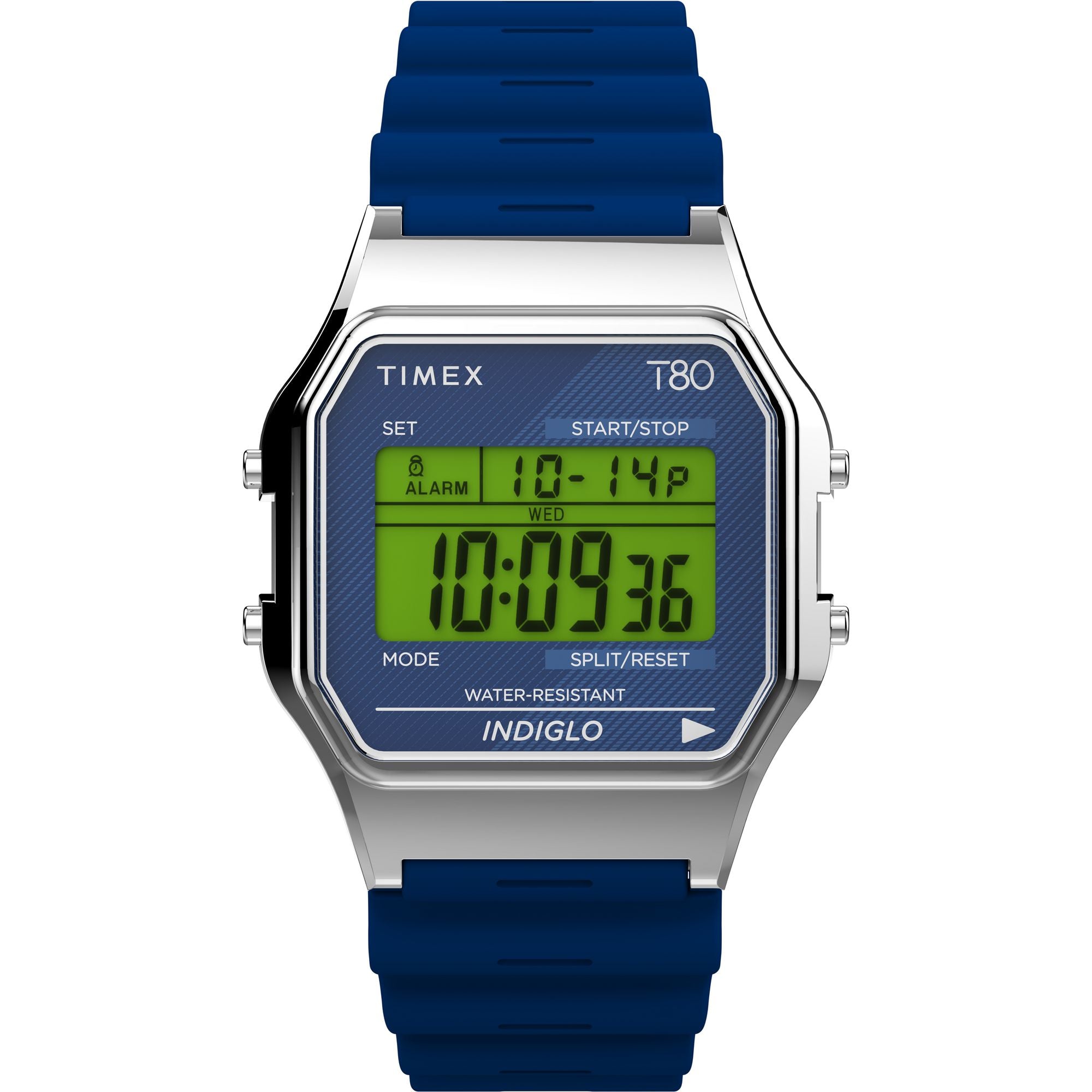 TW2V41200 Reloj Timex T80 Unisex Correa Resina Azul