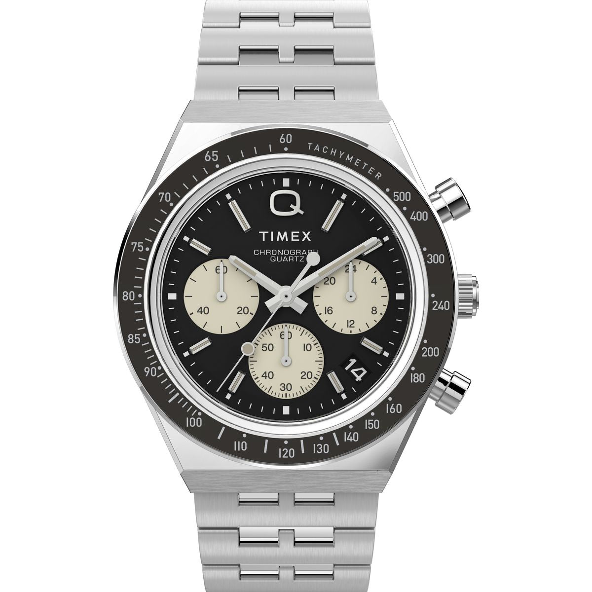 TW2V42600 Reloj Timex Q de hombre correa de metal - Acero Inoxidable Plateado