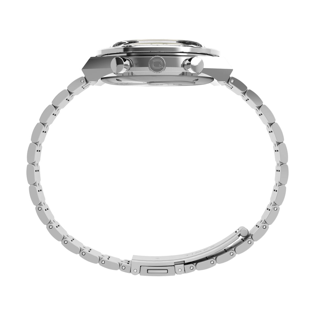 TW2V42600 Reloj Timex Q de hombre correa de metal - Acero Inoxidable Plateado