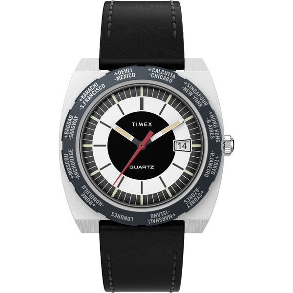TW2V69500 Reloj Timex World Time Hombre Cuero Negro