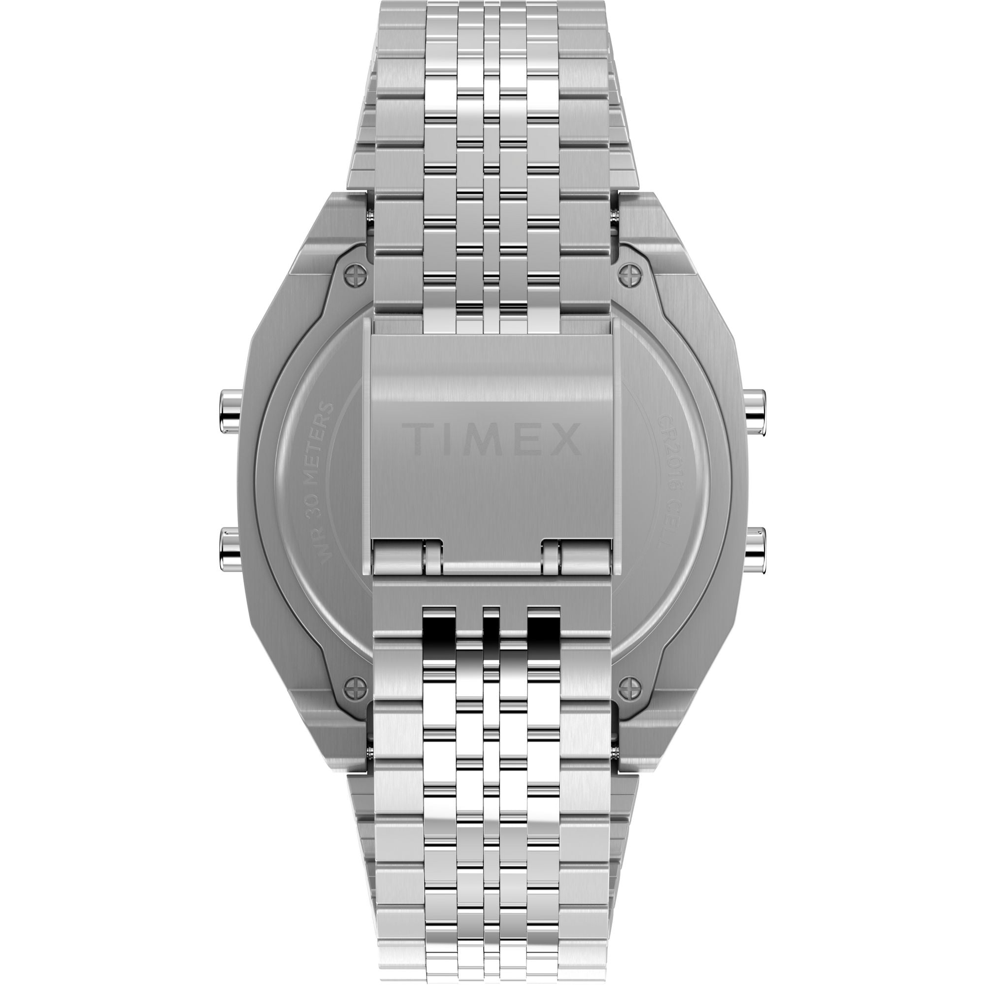 TW2V74200 Reloj Timex T80 Unisex Correa Acero Plateado