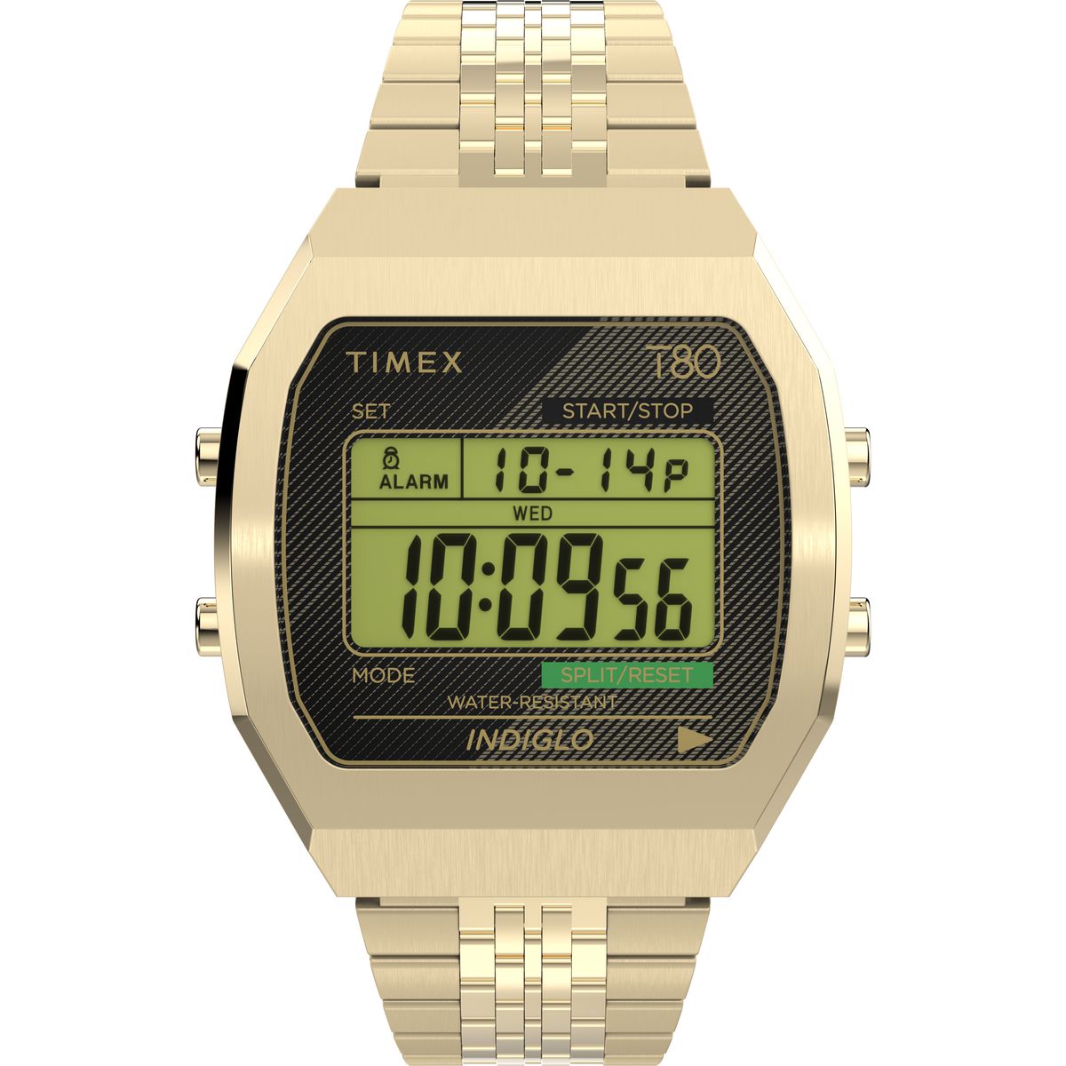 TW2V74300 Reloj Timex T80 Unisex Metal Dorado