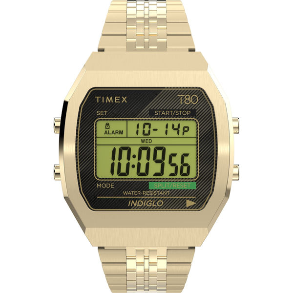 TW2V74300 Reloj Timex T80 Unisex Metal Dorado