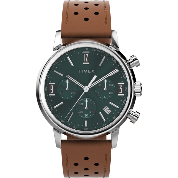 TW2W10100 Reloj Timex Marlin Cronógrafo de hombre correa de cuero - Cuero Marrón