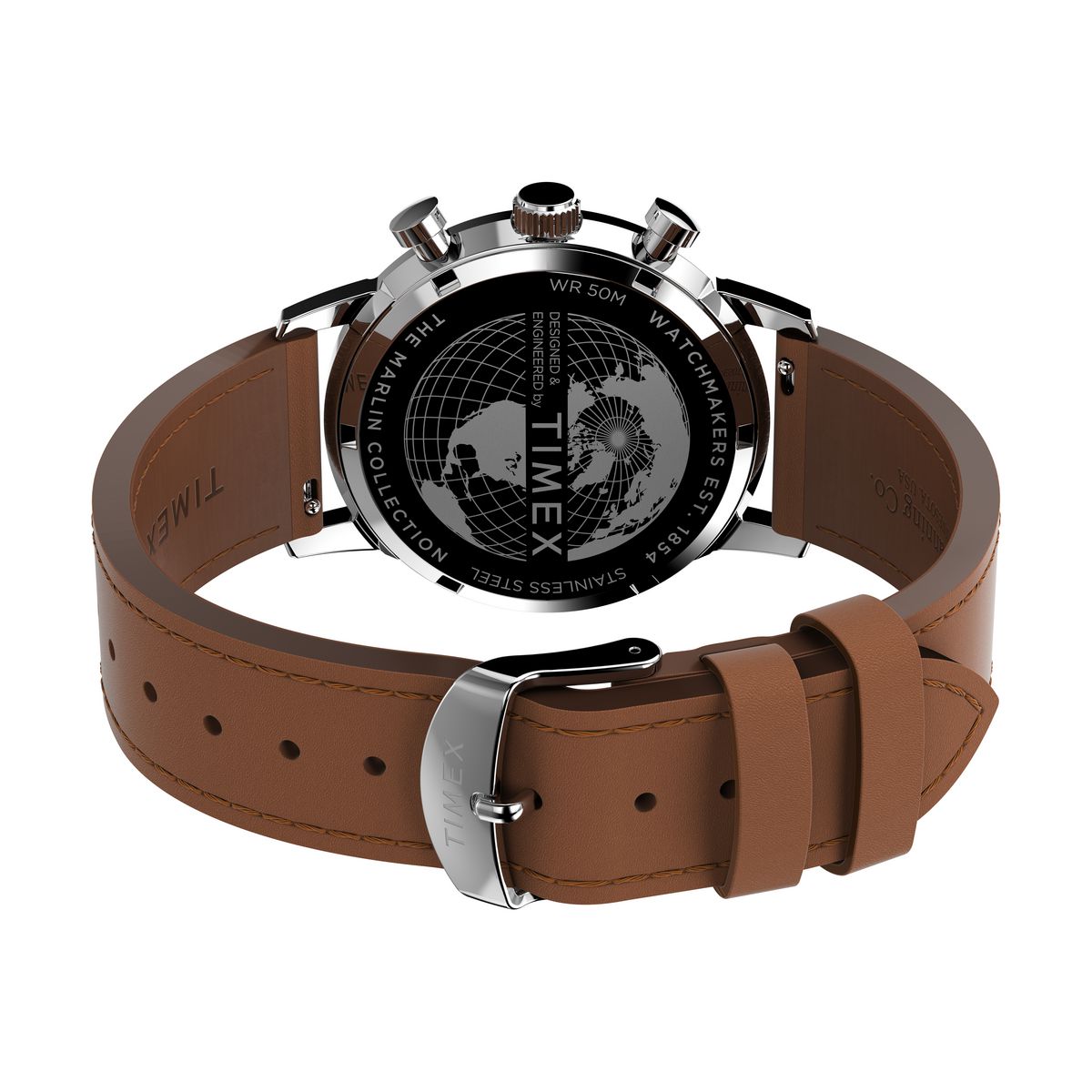 TW2W10100 Reloj Timex Marlin Cronógrafo de hombre correa de cuero - Cuero Marrón