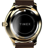 TW2W15700 Reloj Timex Standard Mujer Correa Cuero Marrón Caja Dorada