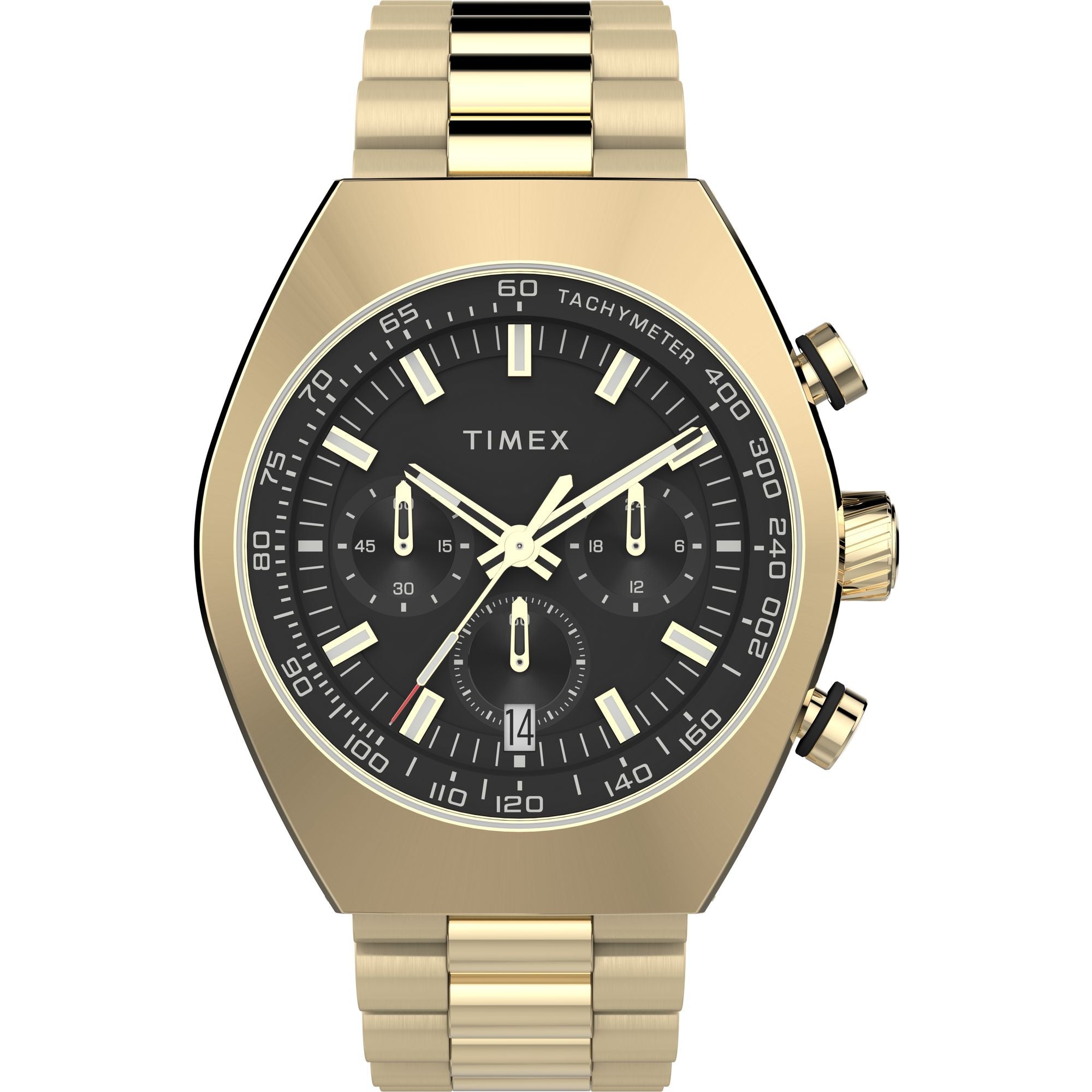 TW2W22100 Reloj Timex Legacy Hombre Dorado Esfera Negra