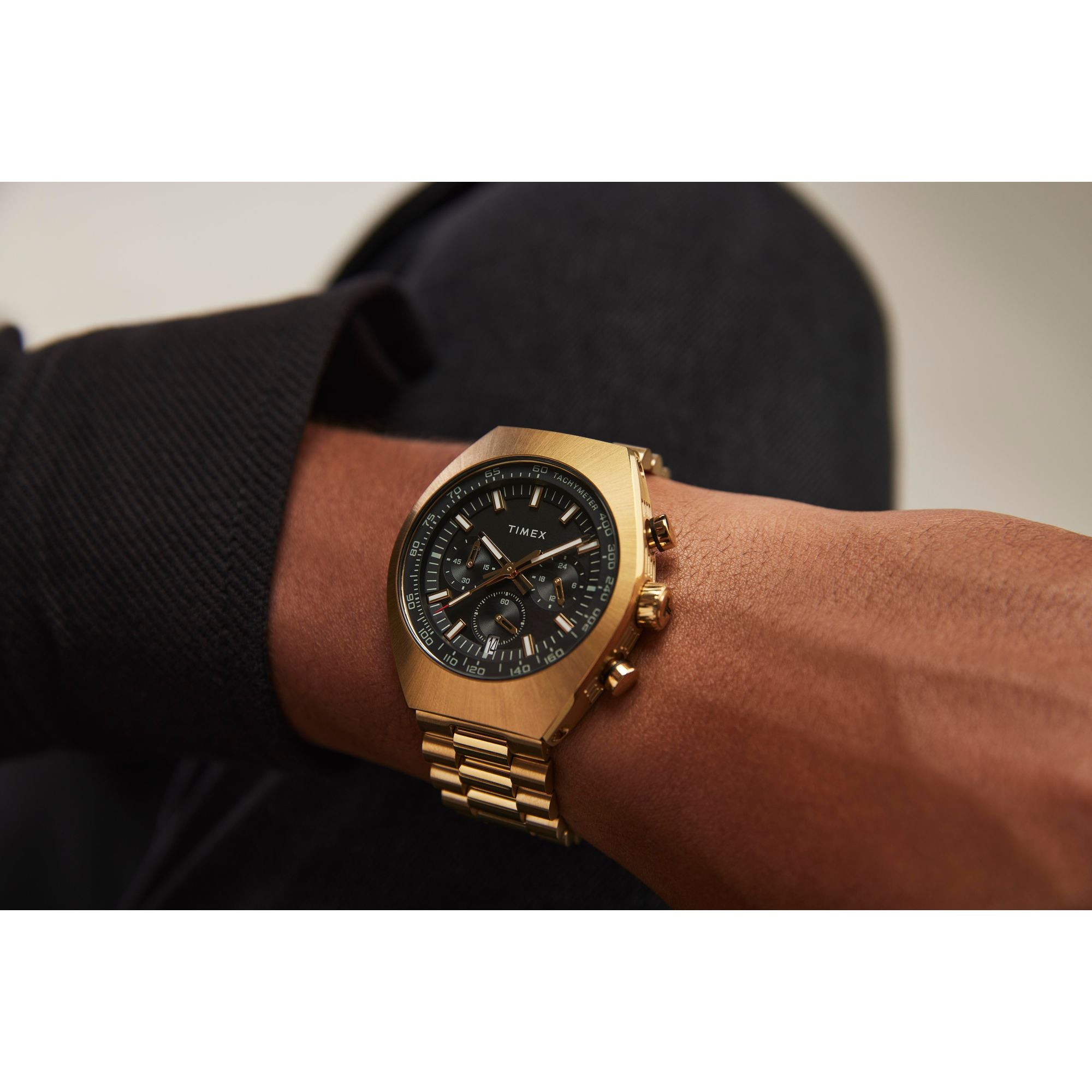 TW2W22100 Reloj Timex Legacy Hombre Dorado Esfera Negra