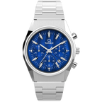 TW2W33700 Reloj Timex Q Falcon Eye Hombre Acero Azul