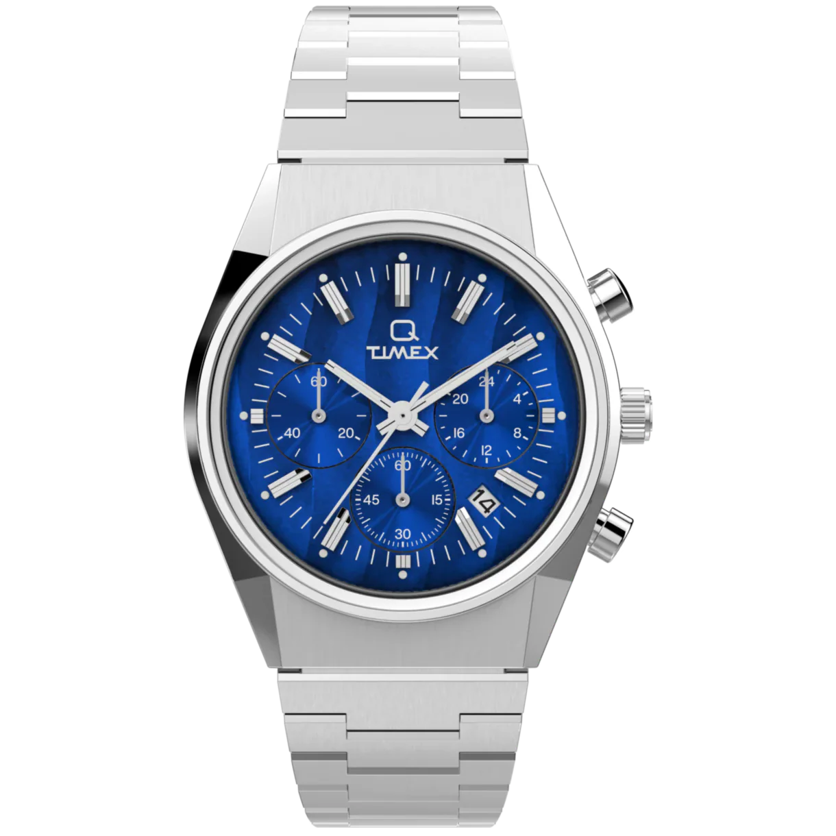 TW2W33700 Reloj Timex Q Falcon Eye Hombre Acero Azul