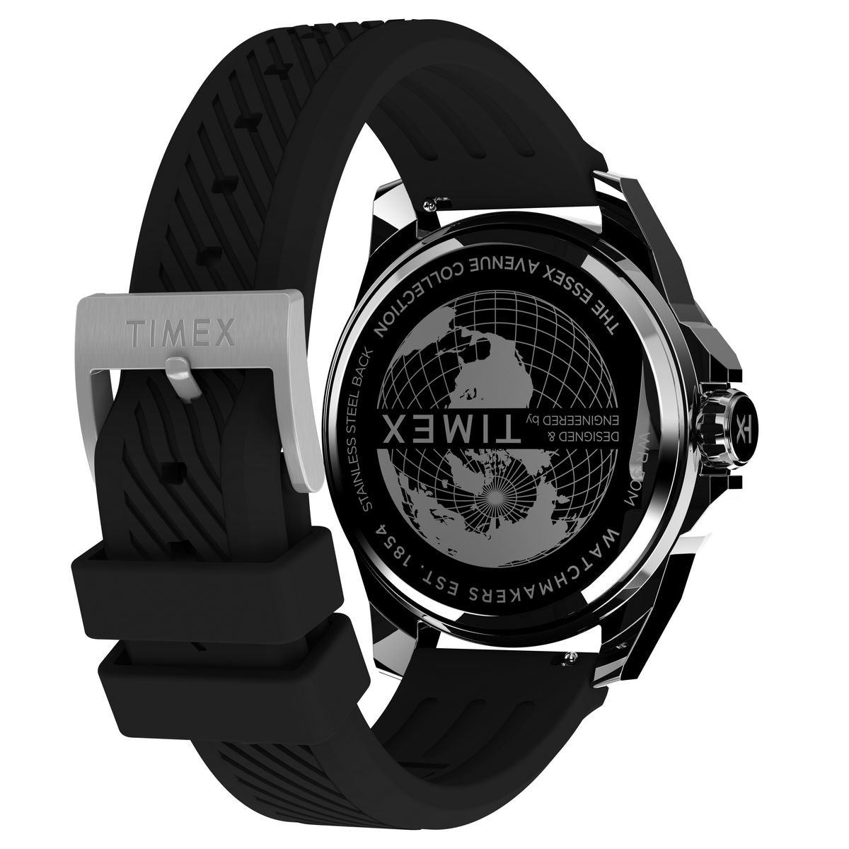 TW2W42900 Reloj Timex Essex de hombre correa de caucho - Resina Negro