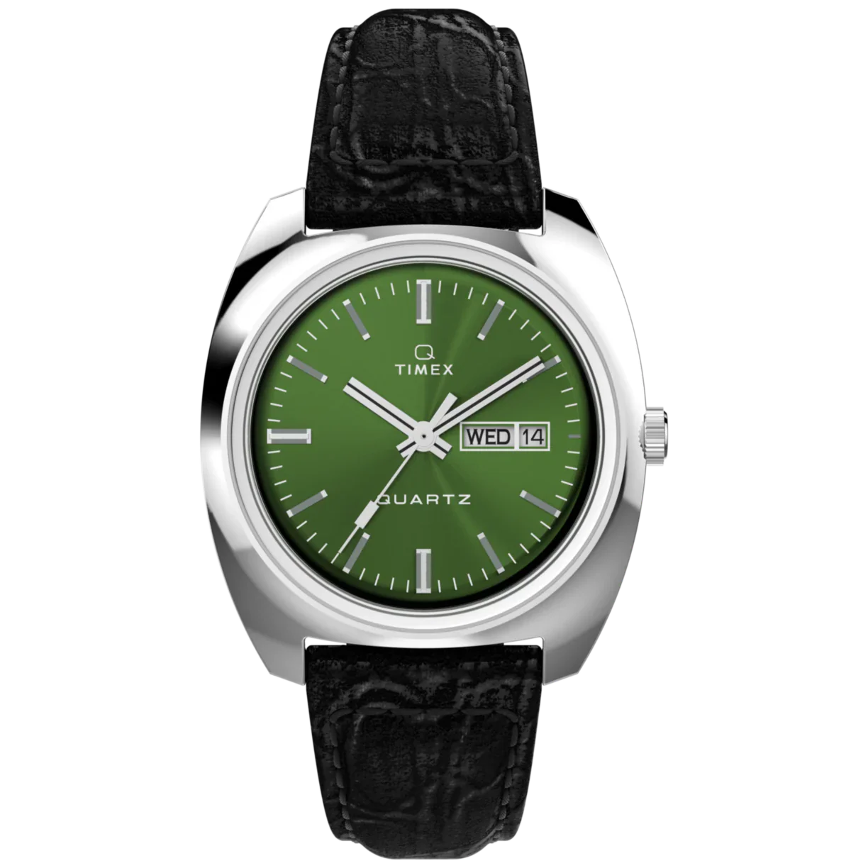 TW2W44700 Reloj Timex Q Timex Hombre Piel Negra Esfera Verde