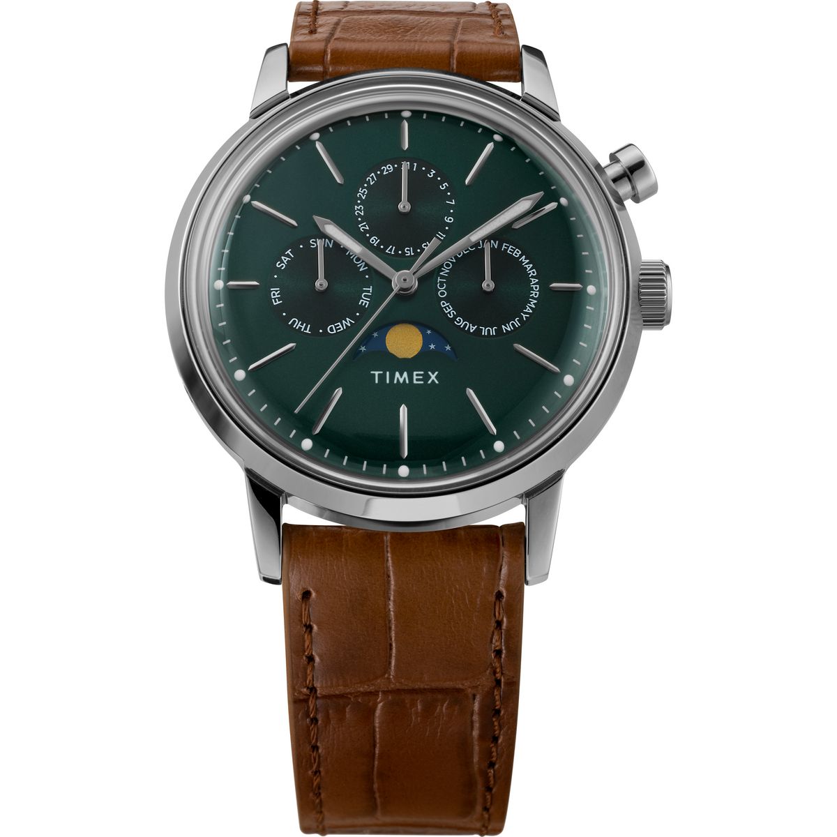 TW2W51000 Reloj Timex Marlin de hombre correa de cuero - Cuero Marrón