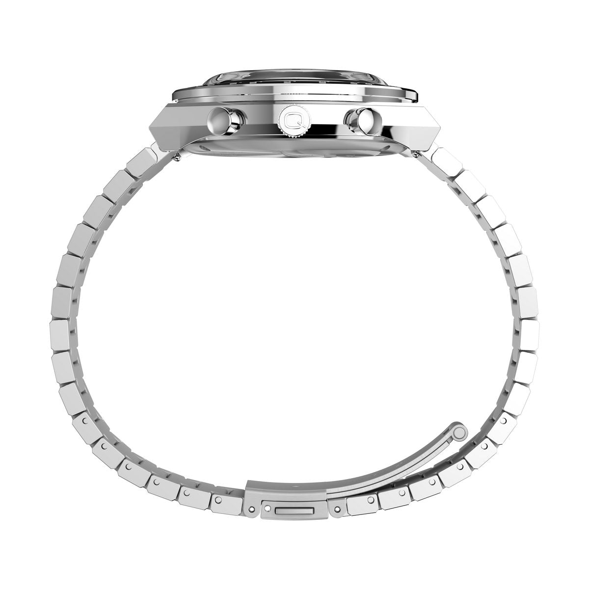 TW2W53300 Reloj Timex Q de hombre correa de metal - Acero Inoxidable Plateado