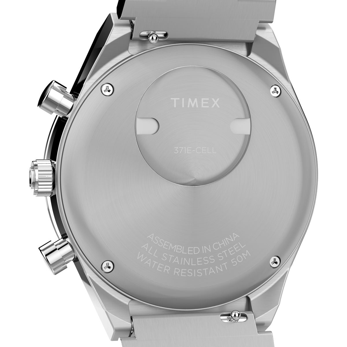 TW2W53300 Reloj Timex Q de hombre correa de metal - Acero Inoxidable Plateado