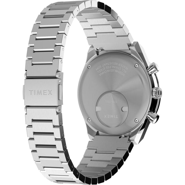 TW2W53300 Reloj Timex Q de hombre correa de metal - Acero Inoxidable Plateado