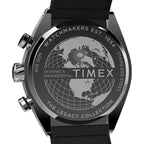 TW2W64500 Reloj Timex Legacy Tonneau de caballero pulsera de resina - Resina Negro