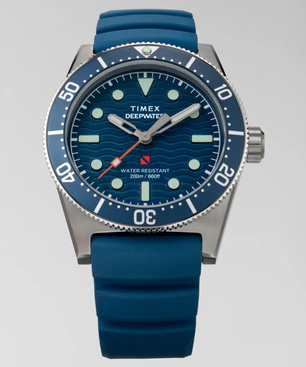 TW2W74600 Reloj Timex Deepwater Hombre Caucho Azul Marino