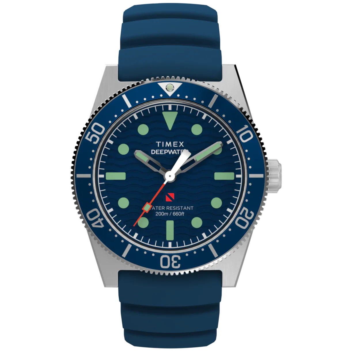 TW2W74600 Reloj Timex Deepwater Hombre Caucho Azul Marino