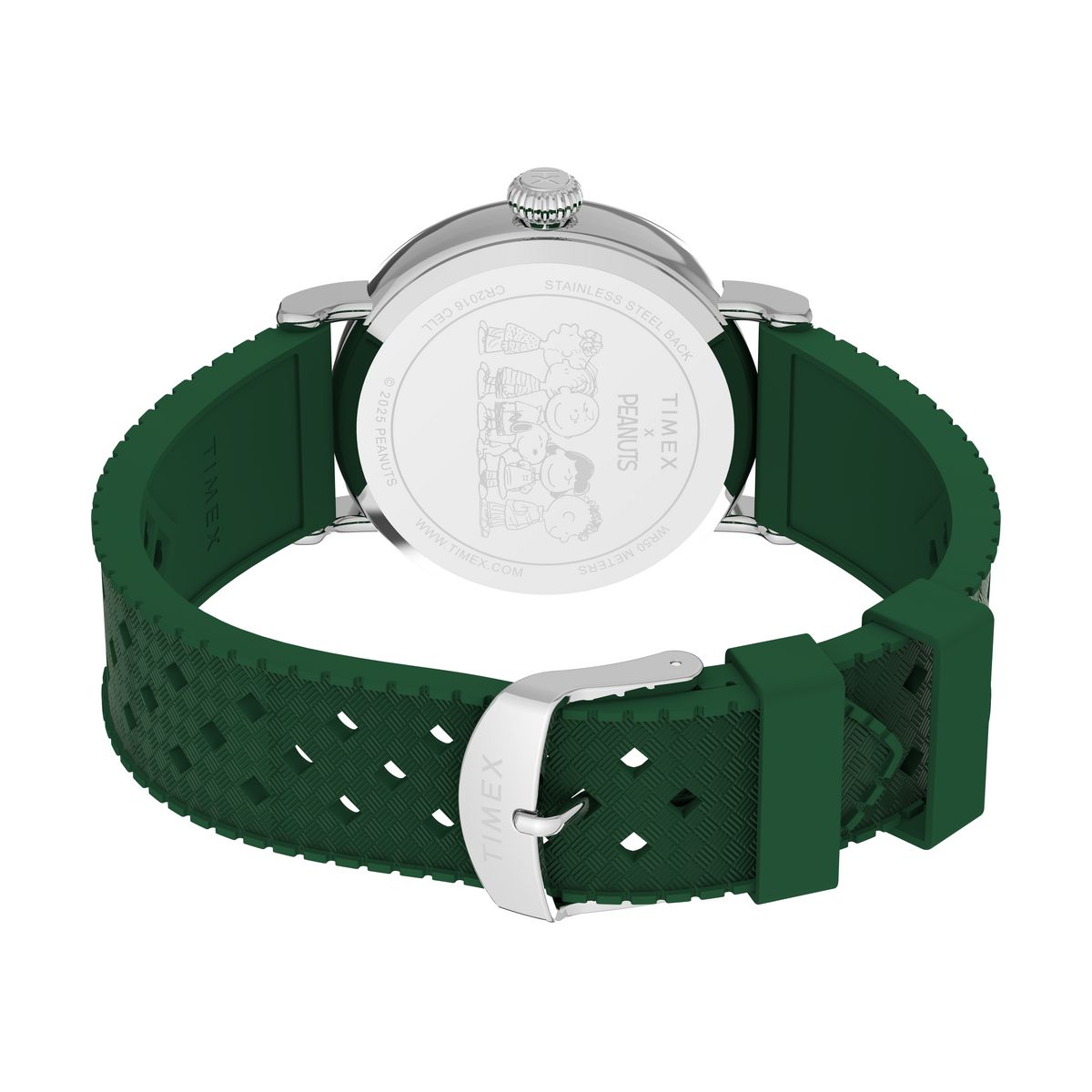 TW2W78900 Reloj Timex Peanuts Golf correa de resina Snoopy - Resina Verde