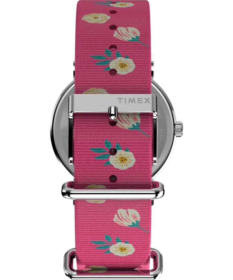 TW2W83100 Reloj Timex x Peaunuts Snoopy de dama pulsera de tela 38 mm - Tela Rosa