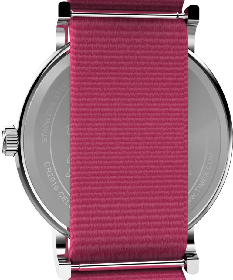 TW2W83100 Reloj Timex x Peaunuts Snoopy de dama pulsera de tela 38 mm - Tela Rosa