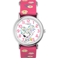 TW2W83100 Reloj Timex x Peaunuts Snoopy de dama pulsera de tela 38 mm - Tela Rosa