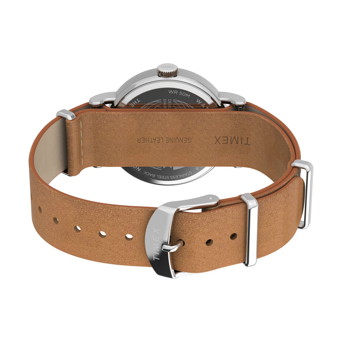 TW2W86500 Reloj Timex Weekender de dama correa de piel - Cuero Marrón