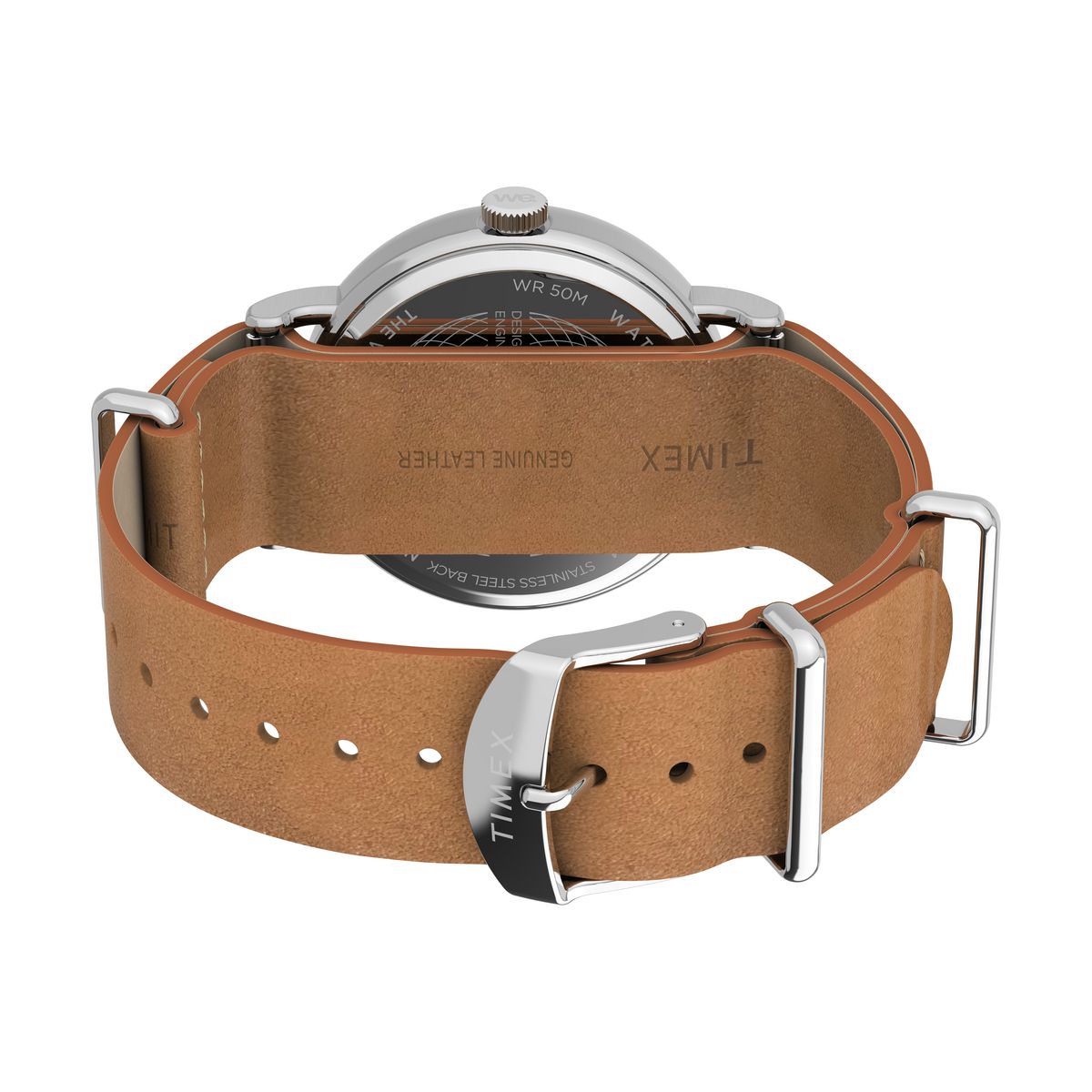 TW2W86800 Reloj Timex Weekender unisex correa de piel - Cuero Marrón