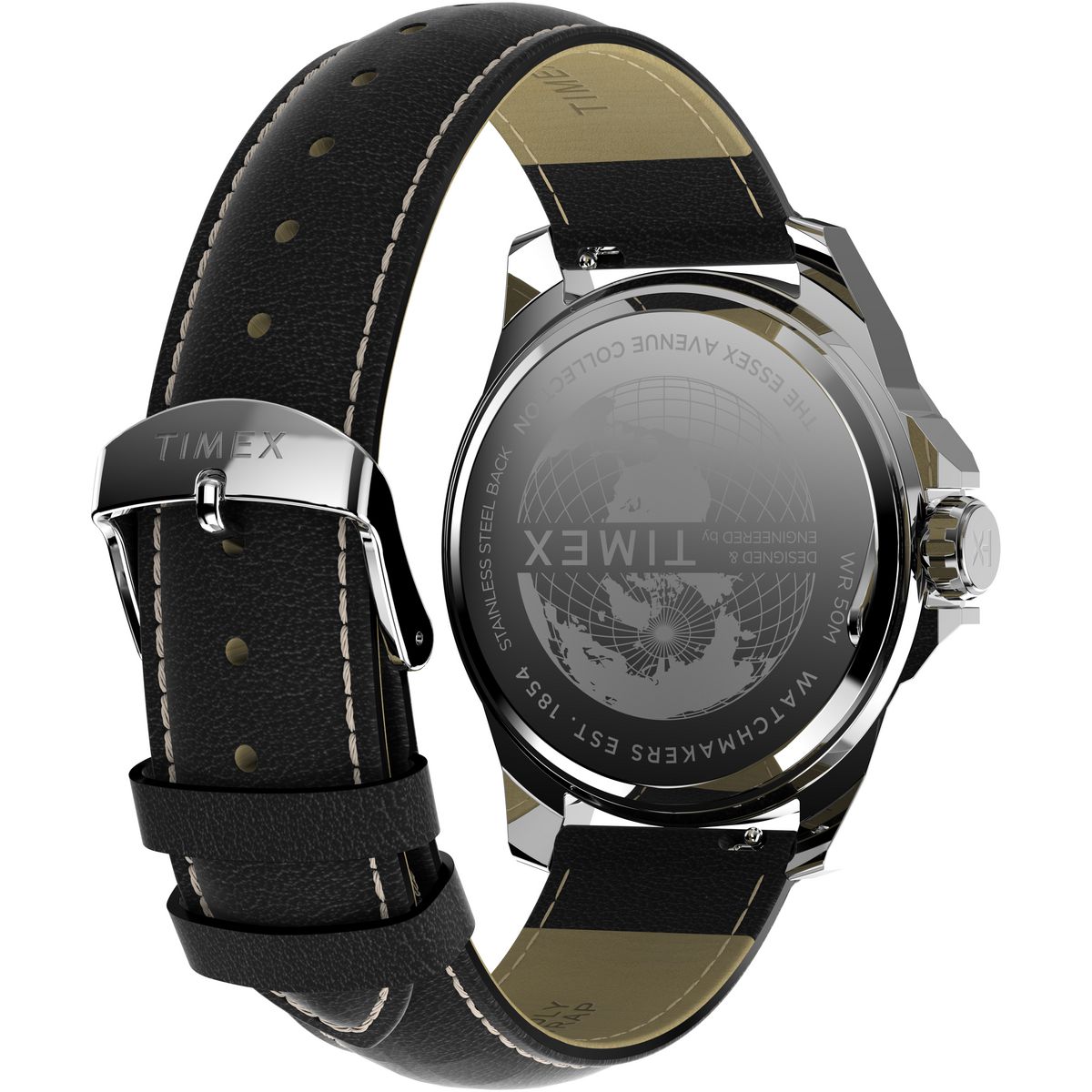TW2W92900 Reloj Timex Essex de hombre correa de cuero - Cuero Negro