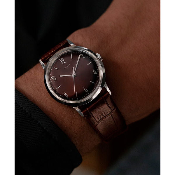 TW2W93300 Reloj Timex Marlin de hombre correa de cuero - Cuero Marrón
