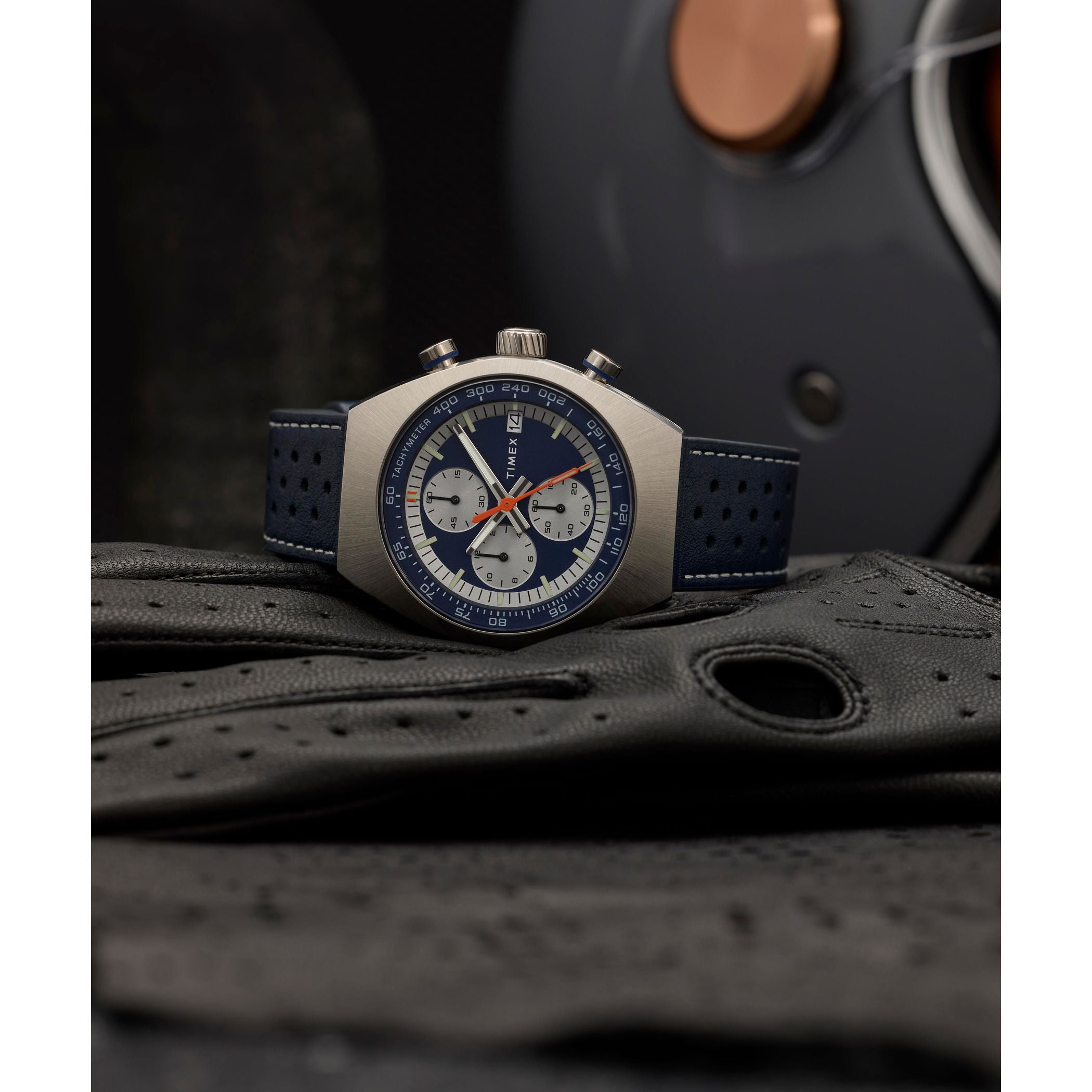TW2W93500 Reloj Timex Legacy Tonneau Hombre Caucho Azul