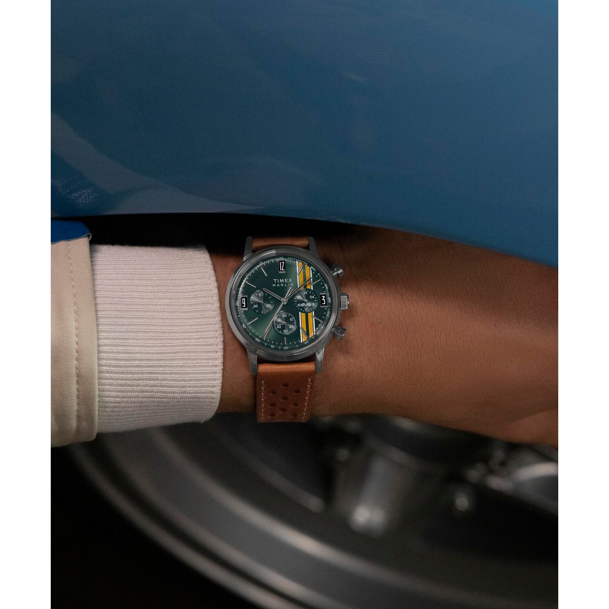 TW2W99100 Reloj Timex Marlin de hombre correa de piel - Cuero Marrón