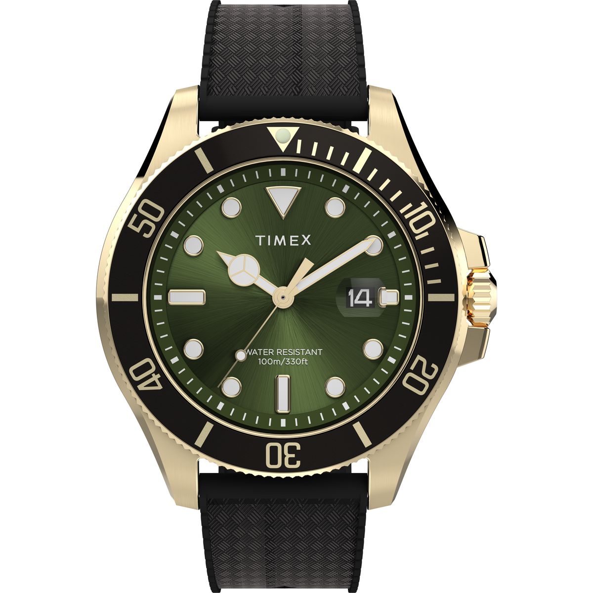 TW2Y05300 Reloj Timex Harborside Hombre Dorado Verde Oliva
