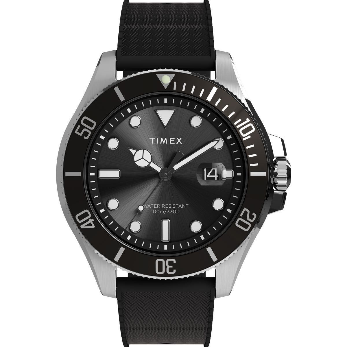 TW2Y09200 Reloj Timex Harborside de hombre pulsera de caucho - Resina Negro