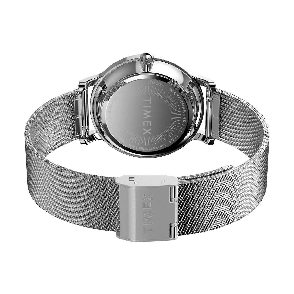 TW2Y10200 Reloj Timex Transcend Mujer Correa Mesh Plateada
